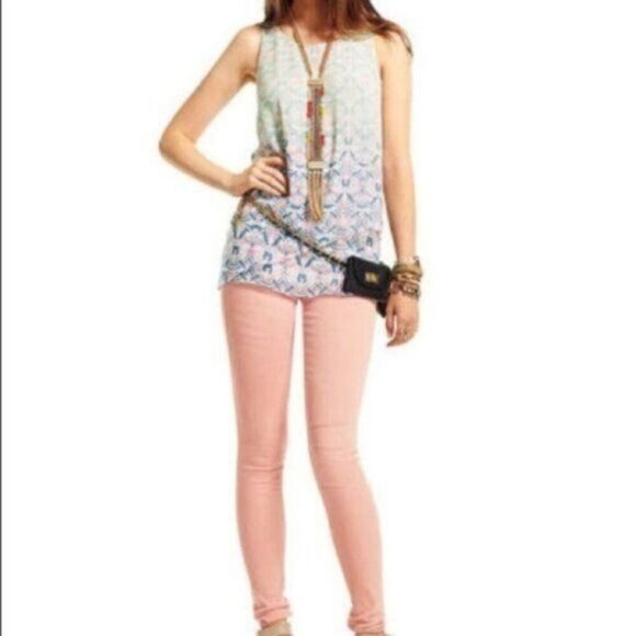 CAbi Heart of CAbi 250 Mosaic Print Layered Tank Medium - Picture 2 of 7